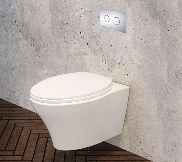 Somerton Invisi Dual-flush Wall Hung Toilet